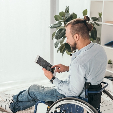 man in wheelchair