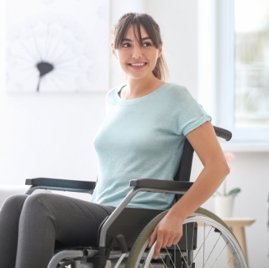 woman in wheelchair